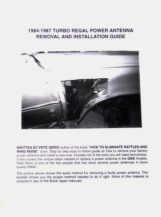 78-88 GM A and G-Body Power Antenna Removal and Installation Book