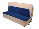 Standard Cab Bench Seat-Madrid Grain Vinyl With Scottsdale Cloth Inserts Cameo Look - Caribbean Blue