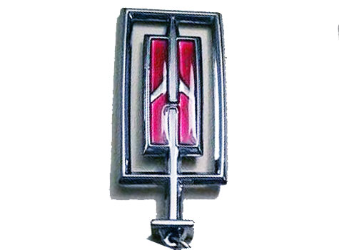 78-80 Oldsmobile Rocket Logo Header Panel Ornament Emblem