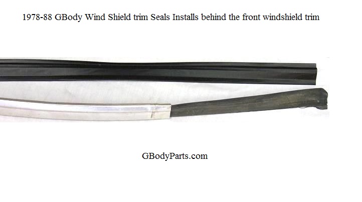 1978-1988 GBody Reproduction Windshield Trim Plastic seal 3 Piece weather strip kit