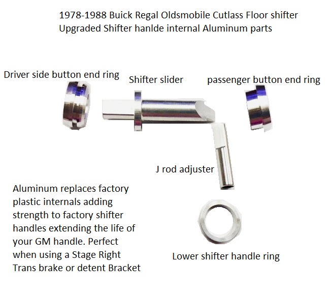 1978-88 Buick Regal Oldsmobile Cutlass Floor Shifter Upgraded Shifter Handle Aluminum Parts