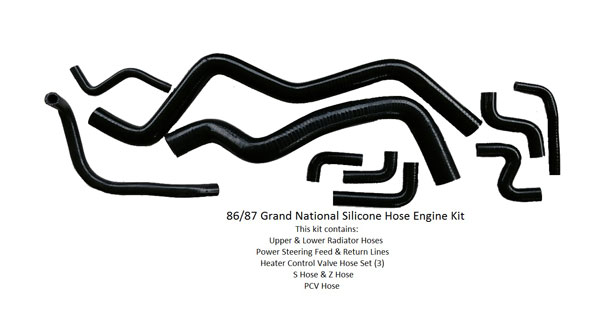 86-87 Grand National 4 Layer Silicone Engine Hose Kit