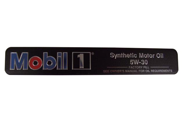 Mobil 1 Plaque Sticker Label Decal