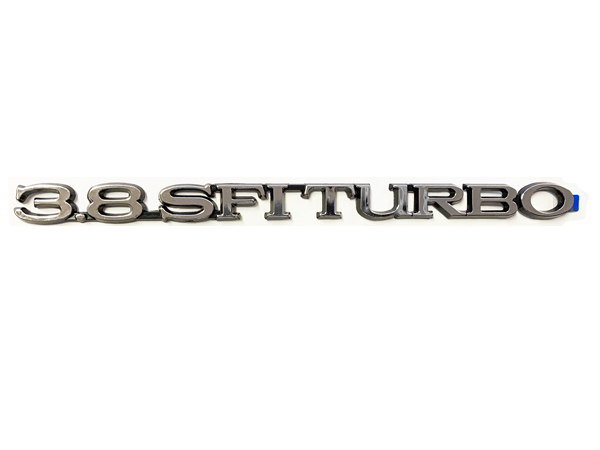 84-87 Grand National Turbo Regal Aftermarket 3.8 SFI TURBO Hood Emblem w/Black