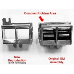Driver Side Power Window Switch Chrome Bracket Cutlass 442 Hurst / Olds Replaces GM 20106284