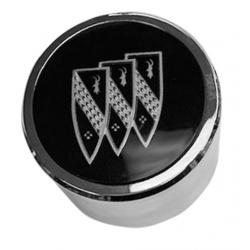 1982 Grand National Chrome Center Cap with Black tri shield inlay and snap ring