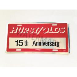 Officially Licensed 1983 Hurst Olds Stamped Aluminum 15th Anniversary License Plate