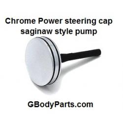 Chrome Power Steering Cap Saginaw Style Chrome Power Steering Cap Saginaw Style