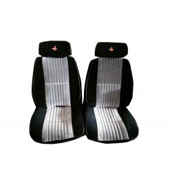 Grand National Reproduction Material Front Bucket Seat Covers with Embroidered Head Rests