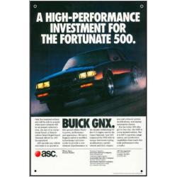 Buick GNX Fortunate 500 GM add Vinyl Banner or Metal sign