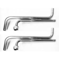 86-87 Turbo Buick 89 TTA Stainless Steel Coolant Lines Polished Stainless without Throttle Body