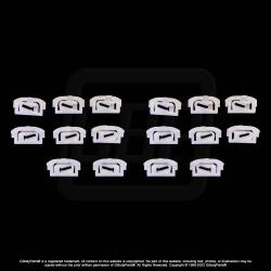 78-88 A/G Body Front Windshield Glass Window Reveal Molding Trim CLIPS 16 pcs